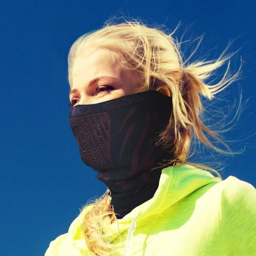 Men's Black/Wine Winter Neck Warmer Gaiter Balaclava Windproof Ski Face Mask